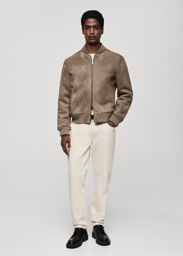 Mango Bomberjacke mit Wildleder-Effekt Valentinstagsangebot