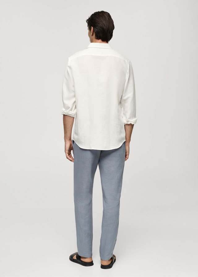 Mango Relaxed-Fit-Hemd aus Leinen mit Tencel Zeitlich begrenztes Angebot
