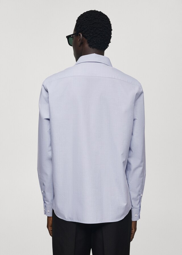 Mango Slim Fit-Baumwollhemd mit Nadelstreifenmuster Große Rabatte