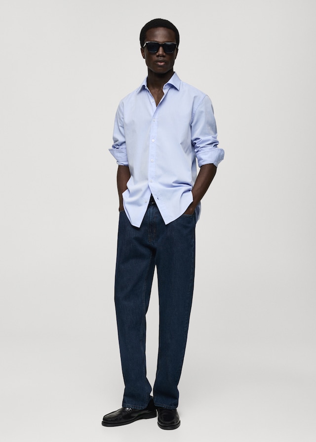 Mango Regular Fit-Hemd aus Fil-à-Fil-Baumwolle Saisonale Angebote