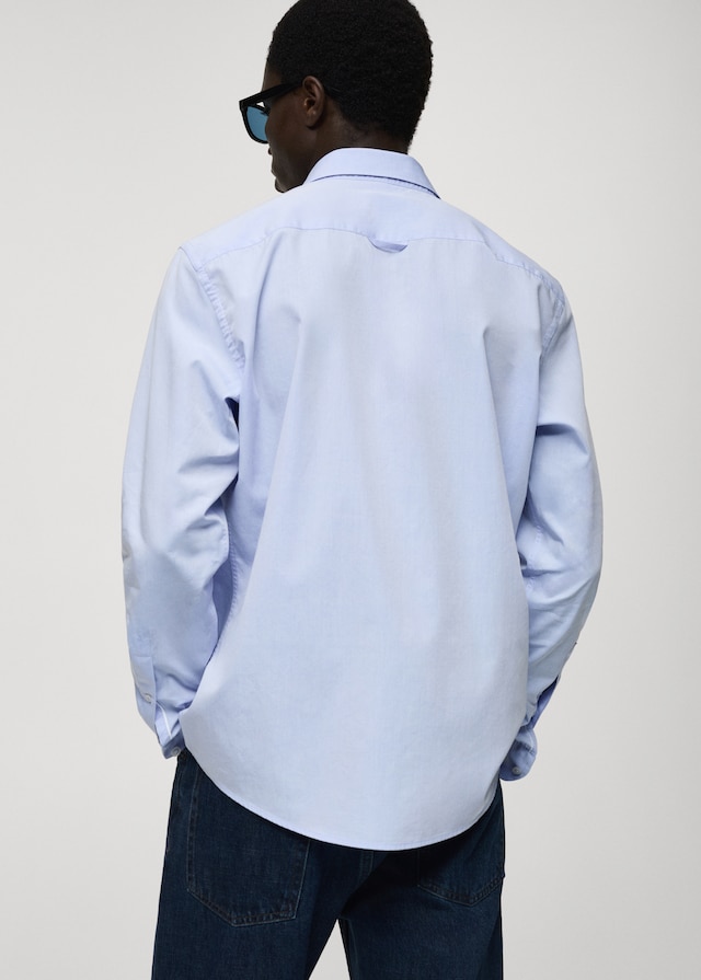 Mango Regular Fit-Hemd aus Fil-à-Fil-Baumwolle Saisonale Angebote