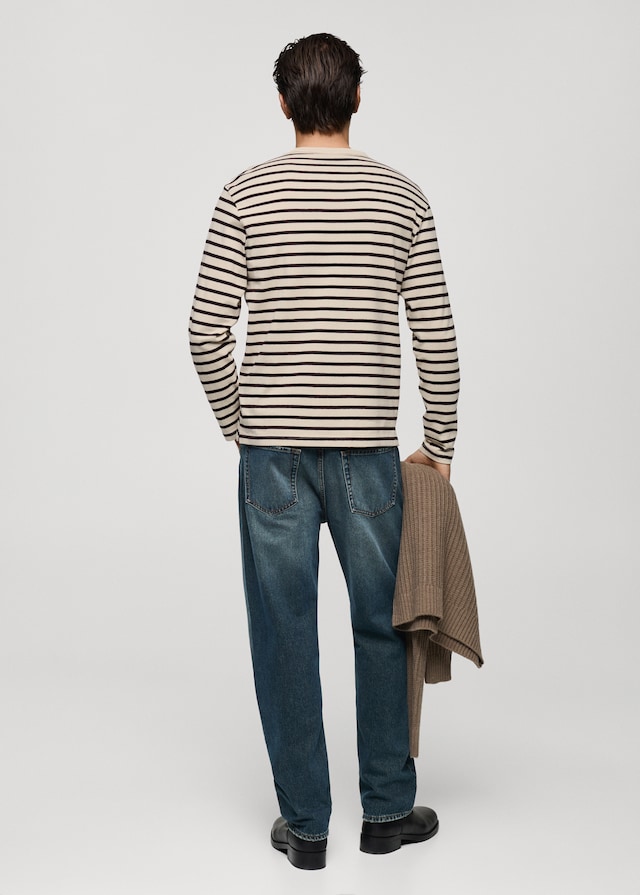 Mango Gestreiftes T-Shirt aus 100 % Baumwolle Tägliche Deals