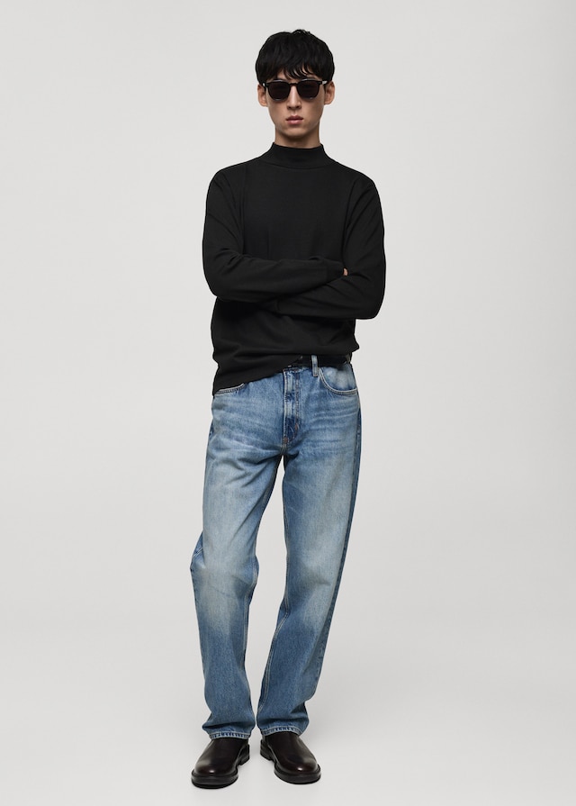 Mango Langärmliges T-Shirt mit halbhohem Kragen Wochenangebot