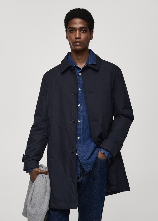 Mango Wasserabweisender Stepp-Trenchcoat Begrenzte Freigabe