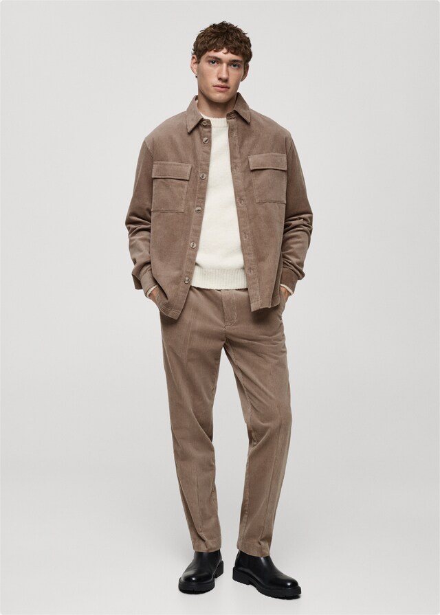 Mango Cord-Overshirt mit Taschen Letzte 2 Tage