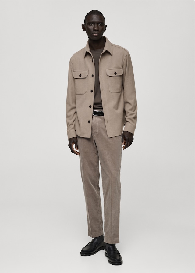 Mango Flanell-Overshirt aus Wollgemisch Letzter Tag