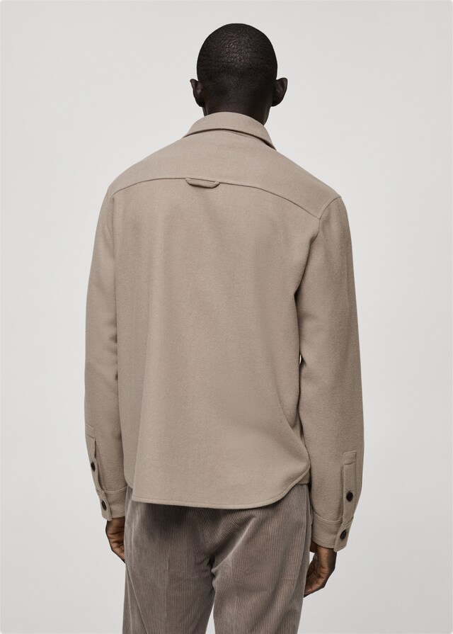 Mango Flanell-Overshirt aus Wollgemisch Letzter Tag