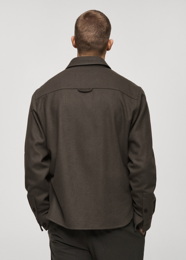 Mango Flanell-Overshirt aus Wollgemisch Zeitbegrenzte Promotion