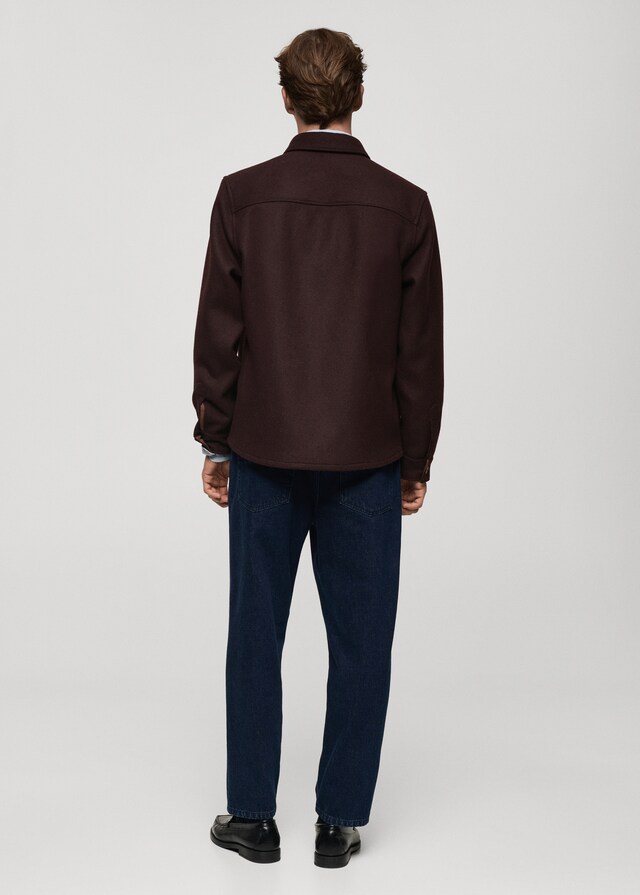 Mango Wollflanell-Overshirt mit Taschen Bis zu 50% Rabatt