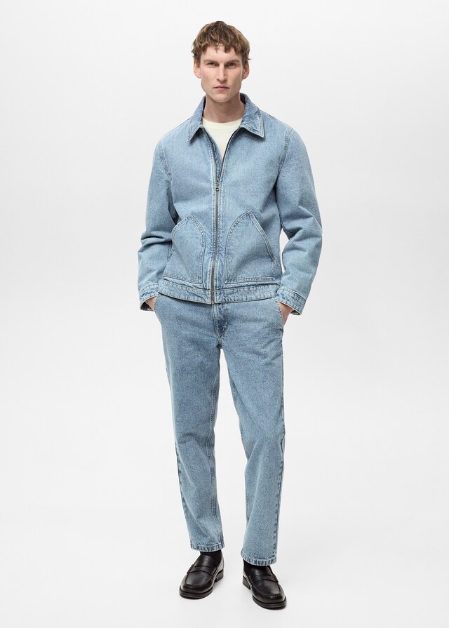 Mango Straight-Fit-Jeans im Used-Look Nur für heute