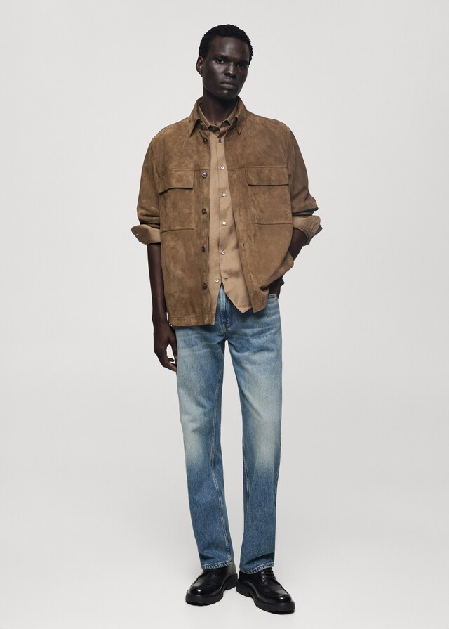 Mango Straight Fit-Jeans im Used-Look Vierteljährliche Förderung