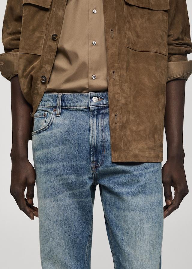 Mango Straight Fit-Jeans im Used-Look Vierteljährliche Förderung