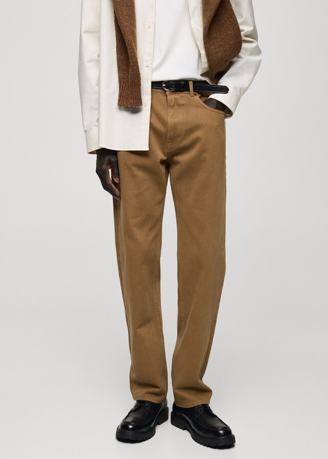 Mango Straight-Fit-Baumwollhose Bis zu 55% Rabatt