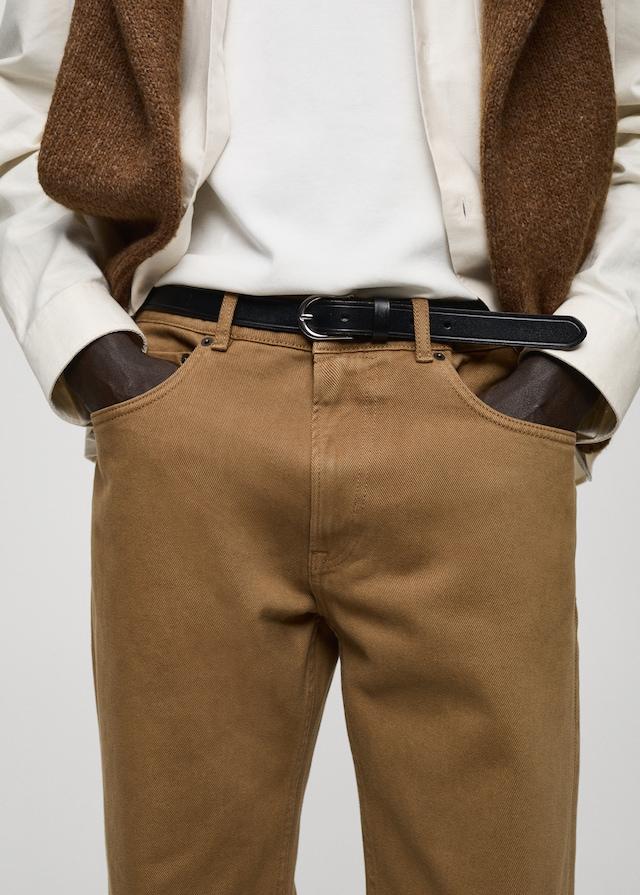 Mango Straight-Fit-Baumwollhose Bis zu 55% Rabatt