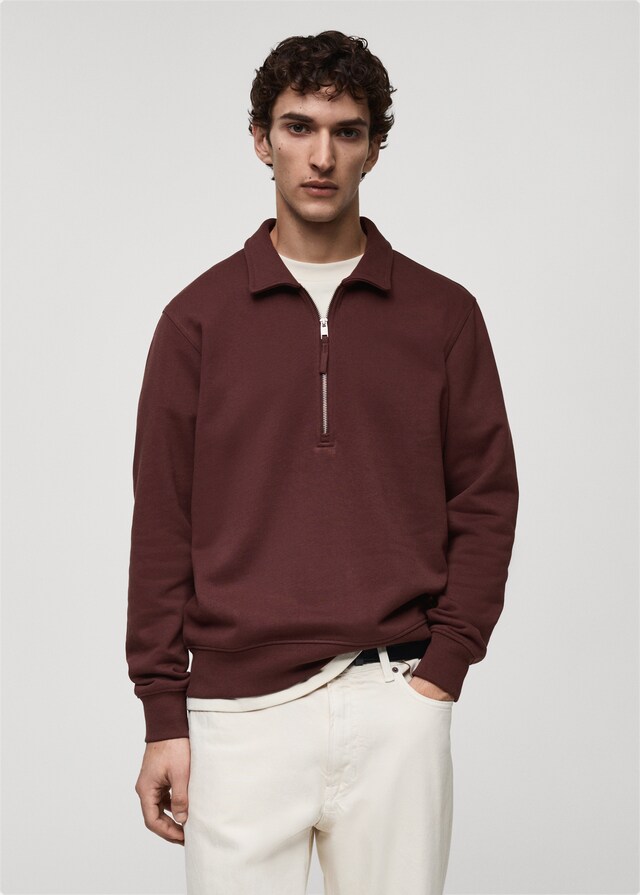 Mango Regular-Fit-Polo-Sweatshirt aus Baumwolle