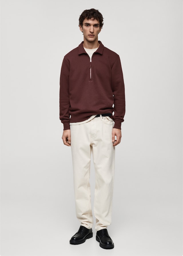 Mango Regular-Fit-Polo-Sweatshirt aus Baumwolle 50% Rabatt mit kostenlosem Versand