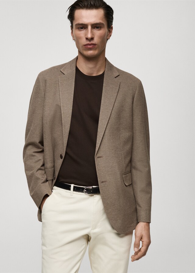 Mango Slim Fit-Blazer aus Baumwolle Fabrikladen