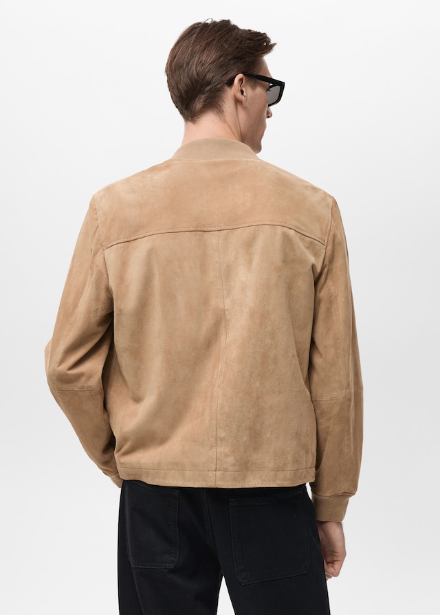 Mango Bomberjacke aus Wildleder Verkauf