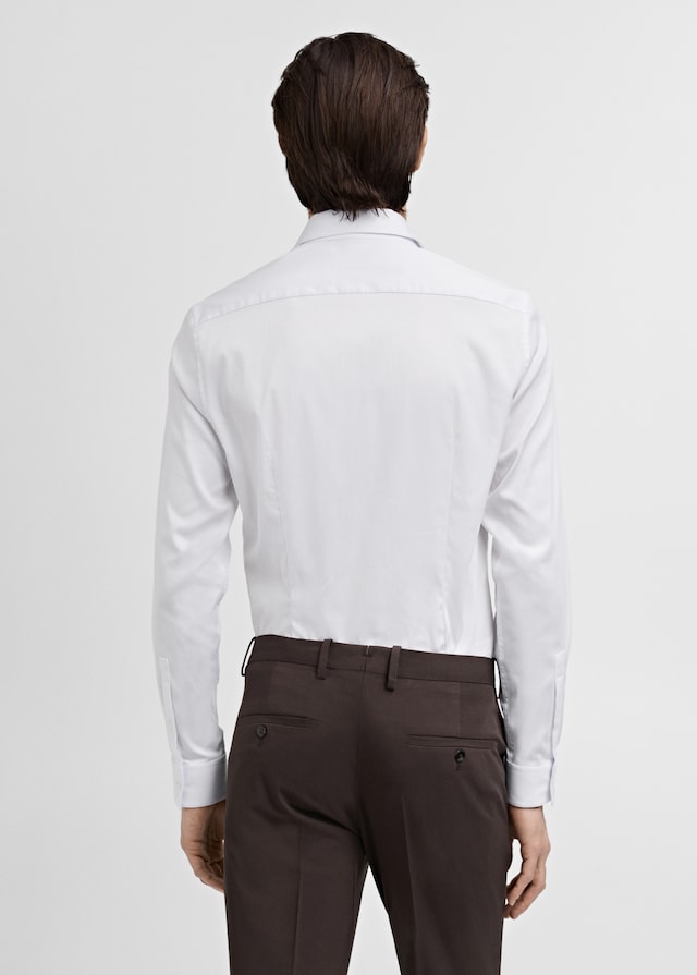Mango Slim Fit-Anzugshemd aus Baumwolle Schlussverkauf