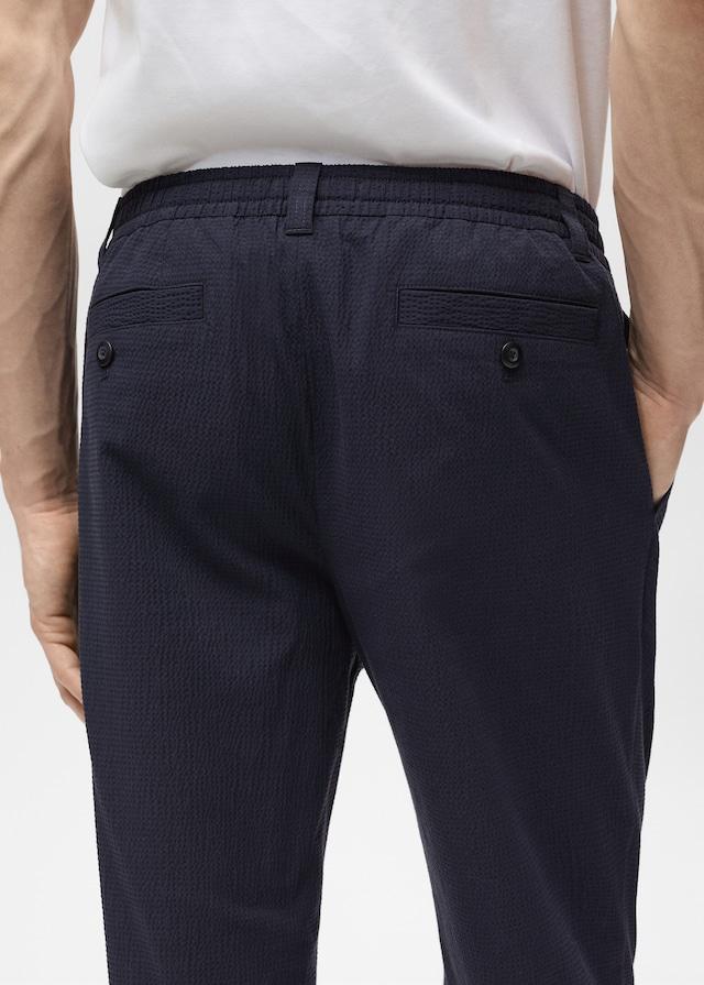 Mango Seersucker-Baumwollhose Blitzverkäufe