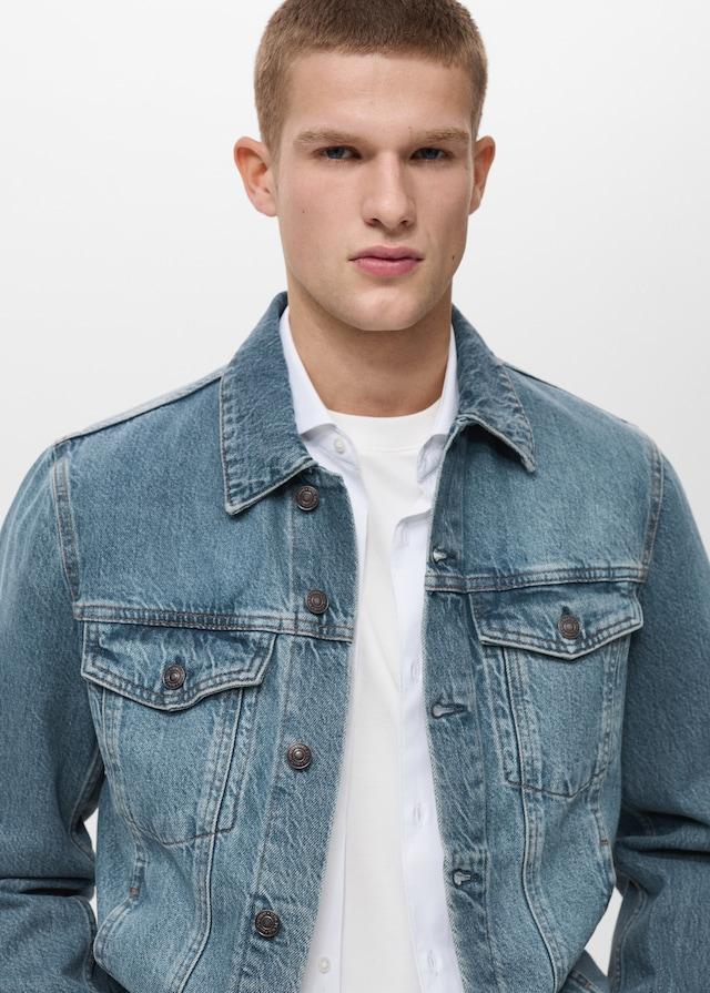 Mango Jeansjacke in Used-Optik Limitierter Zeitrabatt