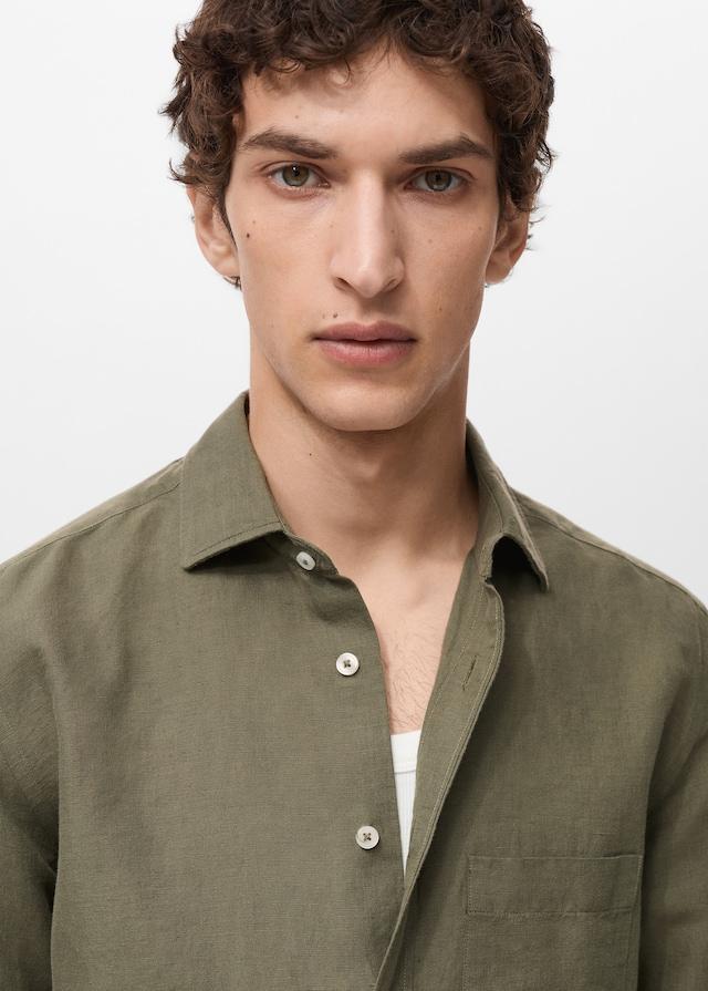 Mango Classic-Fit-Leinenhemd Rabatt