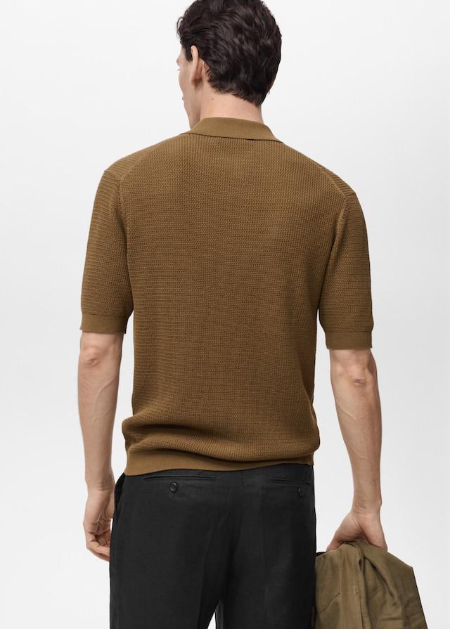 Mango Strukturiertes Strickhemd Begrenztes Angebot