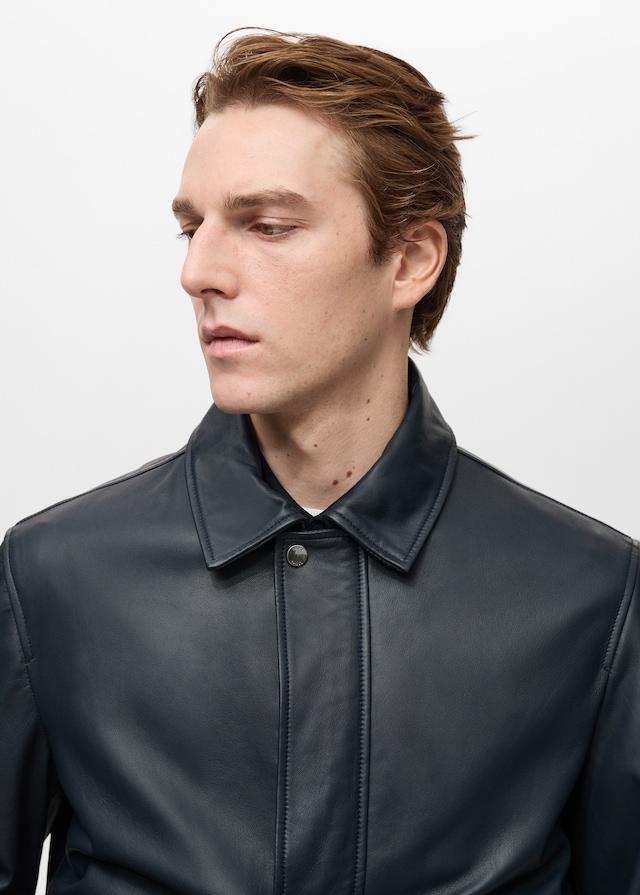 Mango Nappaleder-Jacke mit Taschen Cyber Monday