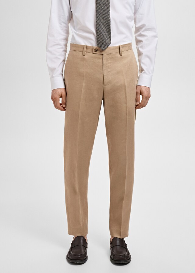Mango Slim-Fit-Anzughose Amalfi aus 100 % Leinen