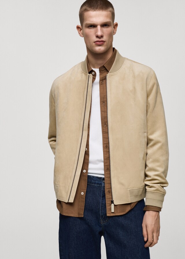Mango Bomberjacke mit Wildleder-Effekt