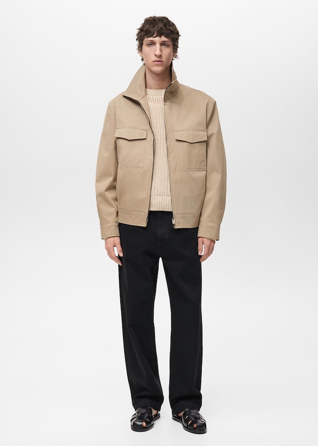 Mango Relaxed-Fit-Jacke aus Baumwolle Valentinstagsangebot
