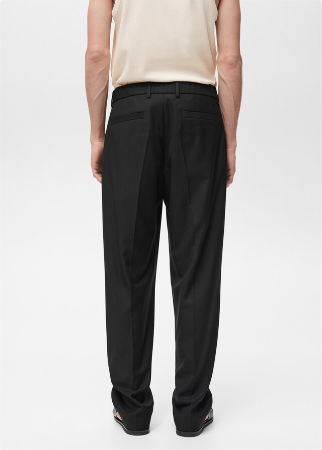 Mango Relaxed-Fit-Anzughose mit Bundfalten Heißer Verkauf