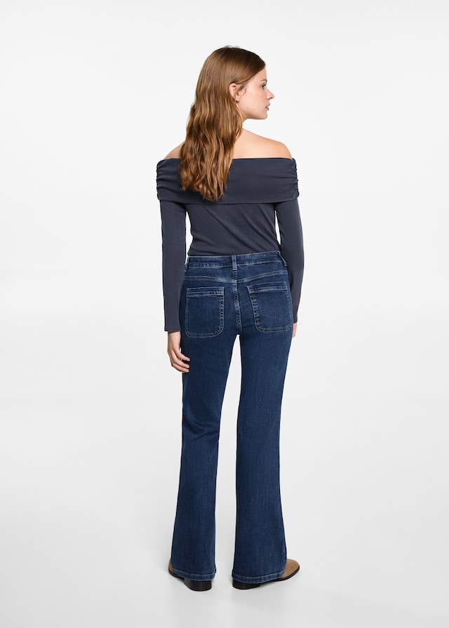 Mango Flared Jeans mit Taschen Top Angebot