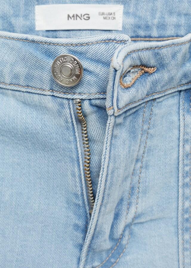 Mango Wideleg-Jeans mit ausgefranstem Saum Neueste Mode