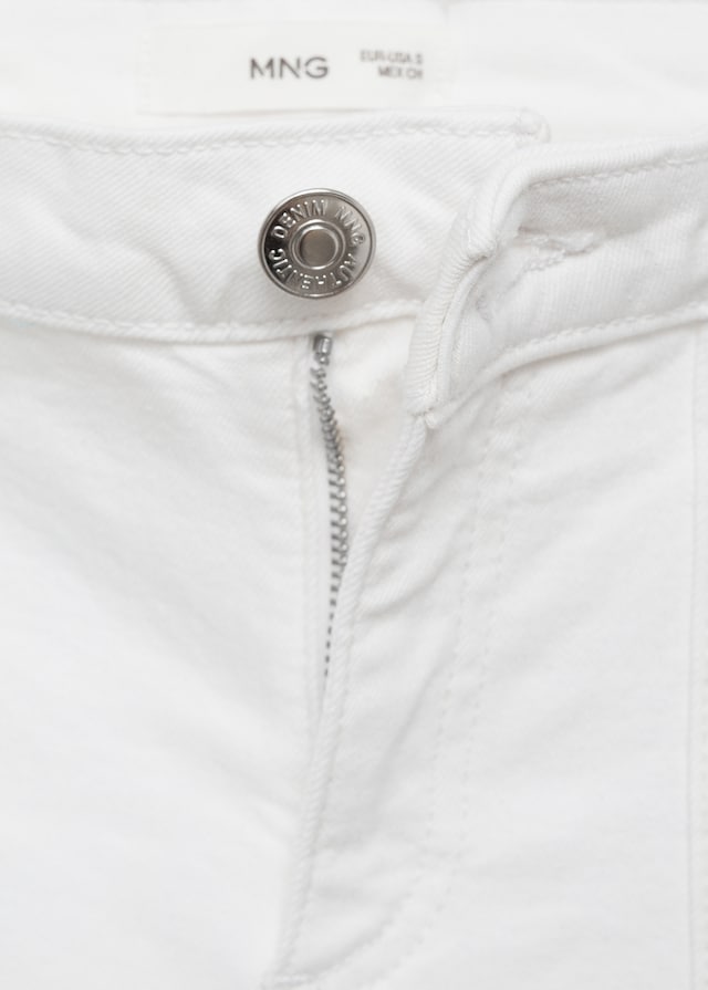 Mango Wideleg-Jeans mit ausgefranstem Saum Zeitlich begrenztes Angebot