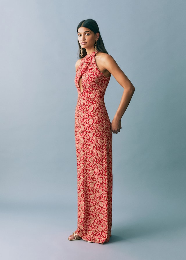 Mango Kleid mit Halfterkragen Räumungsverkauf