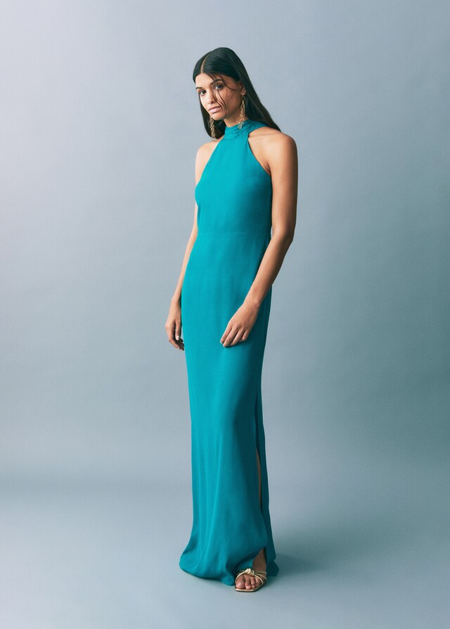 Mango Langes Neckholderkleid Kauf eins, bekomm eins gratis