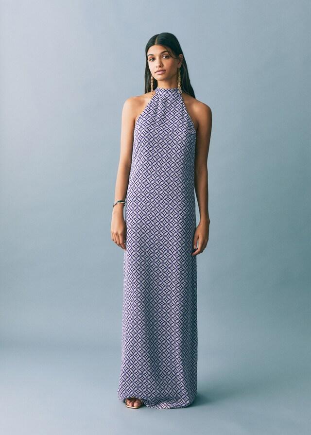 Mango Kleid mit Halfterkragen Riesige Ersparnisse