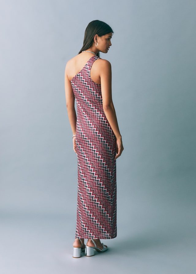Mango Zickzack-Lurexkleid VIP-Rabatte