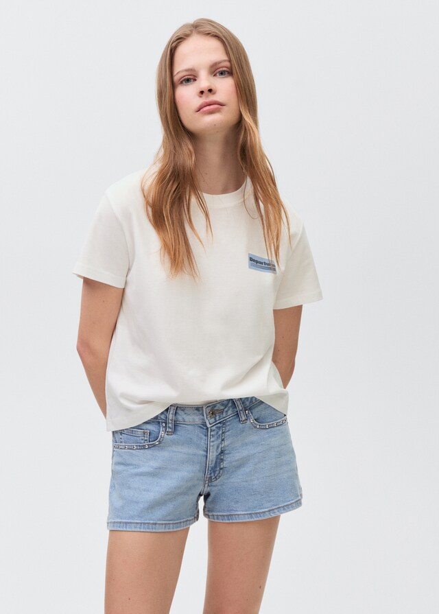 Mango Bedrucktes Baumwoll-T-Shirt
