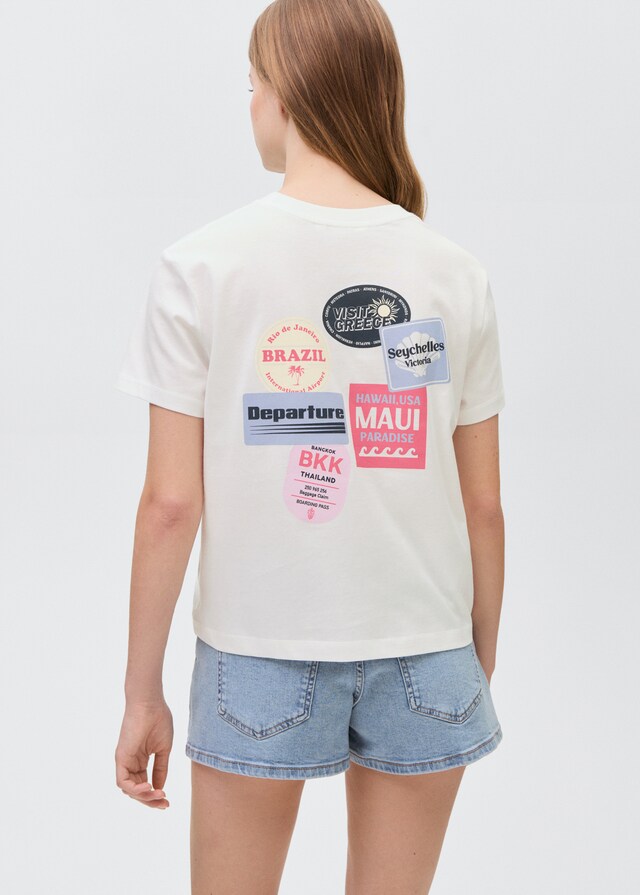 Mango Bedrucktes Baumwoll-T-Shirt Wochenangebot