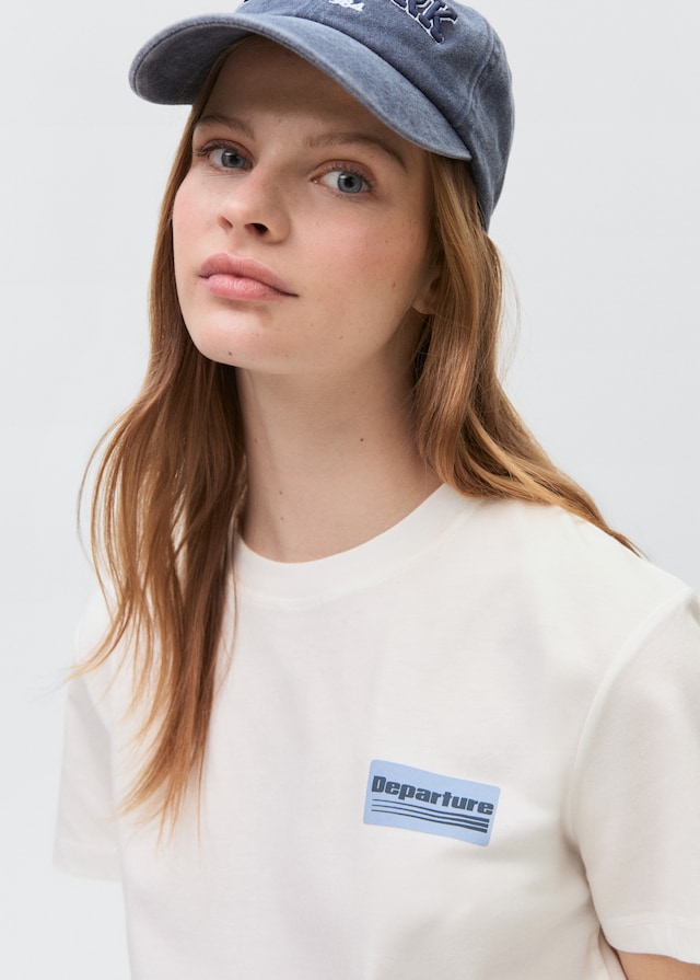 Mango Bedrucktes Baumwoll-T-Shirt Wochenangebot