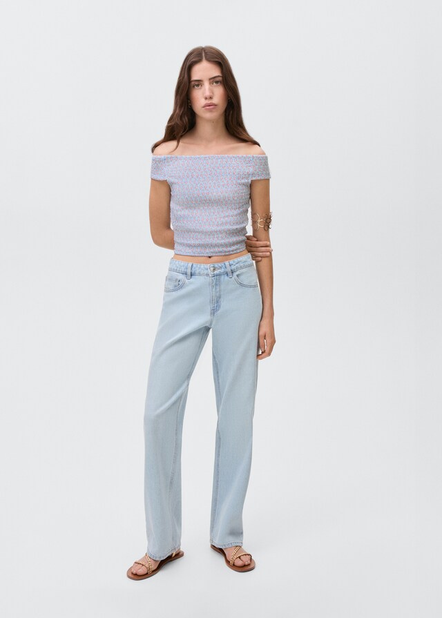 Mango Gemustertes Off-Shoulder Top JETZT KAUFEN