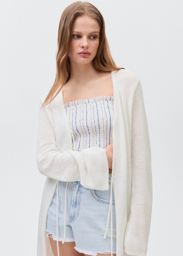 Mango Lange Strickjacke Discount Store für neue Produkte