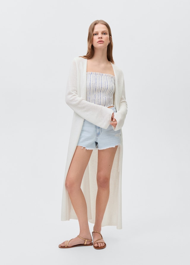 Mango Lange Strickjacke Discount Store für neue Produkte