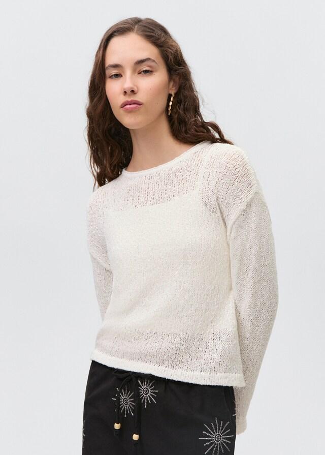 Mango Texturierter Strickpullover Super Rabatt