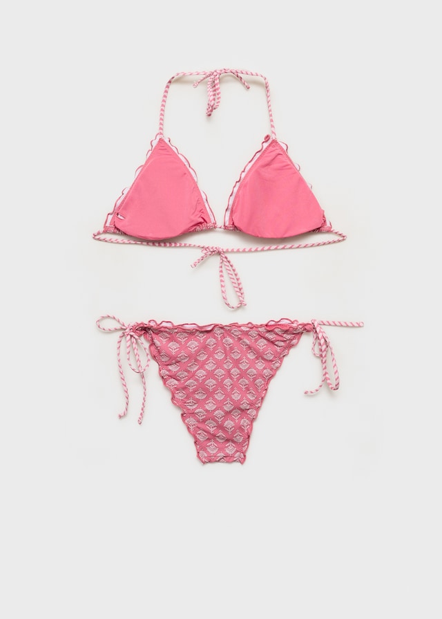 Mango Gemusterter Bikini mit Borte Fabrikladen