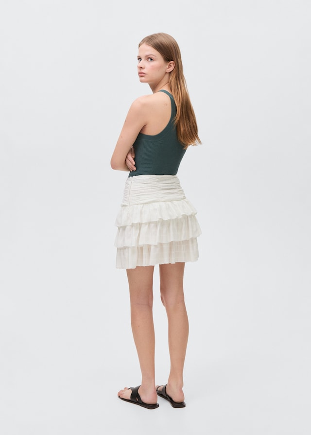 Mango Geraffter Volantrock Online
