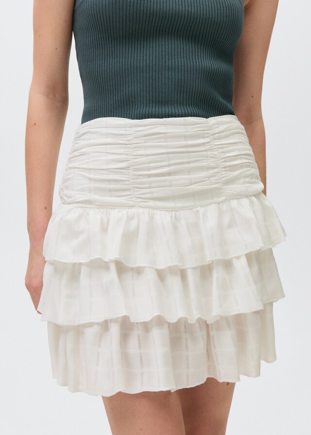 Mango Geraffter Volantrock Online