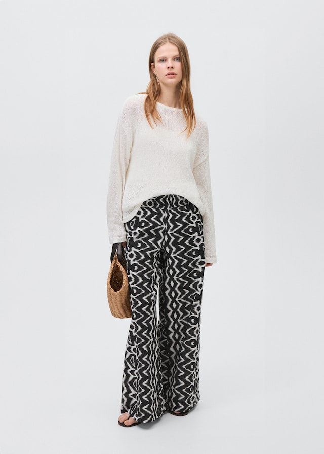 Mango Gerade Printhose im Angebot